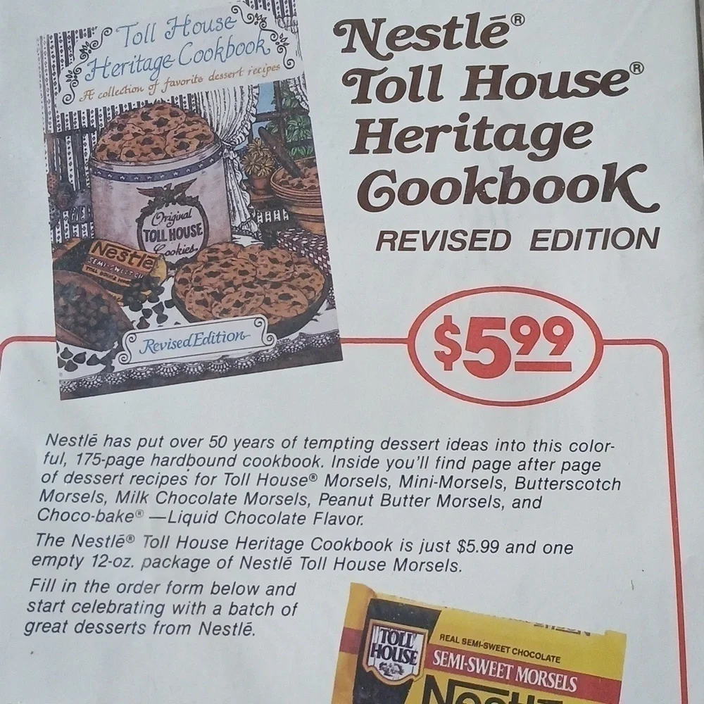 Vintage 80's Nestle Toll House Morsels Better Baking Club Pamphlet New
